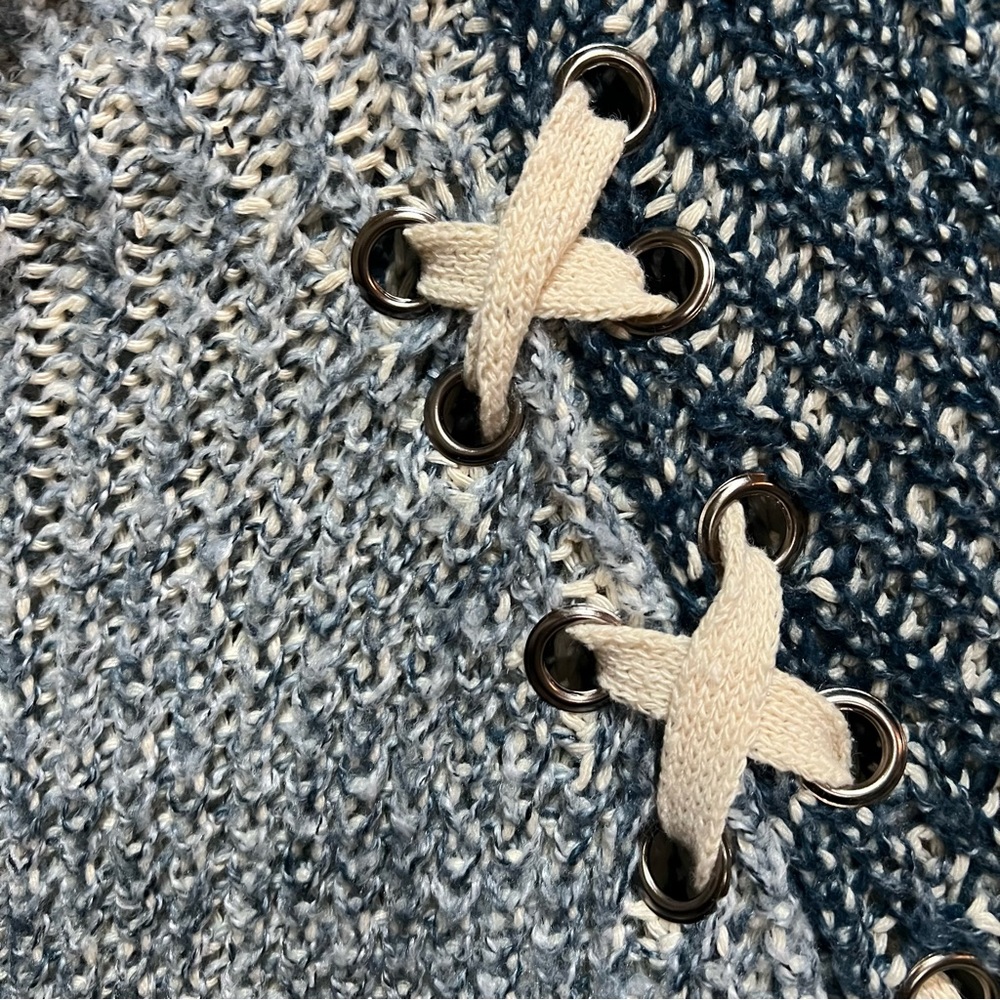 Blue Ombré “R” Cardigan - Picture 3 of 6